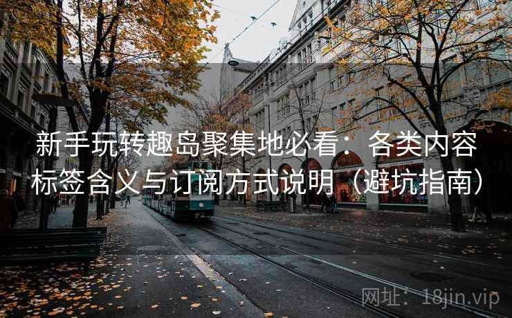 新手玩转趣岛聚集地必看：各类内容标签含义与订阅方式说明（避坑指南）