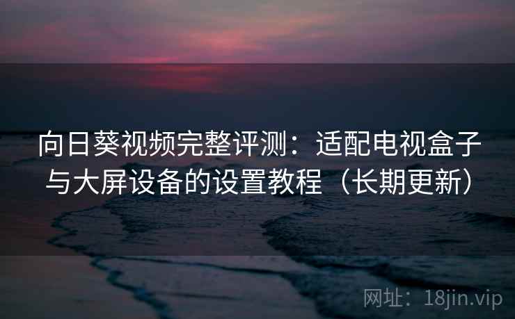 向日葵视频完整评测：适配电视盒子与大屏设备的设置教程（长期更新）